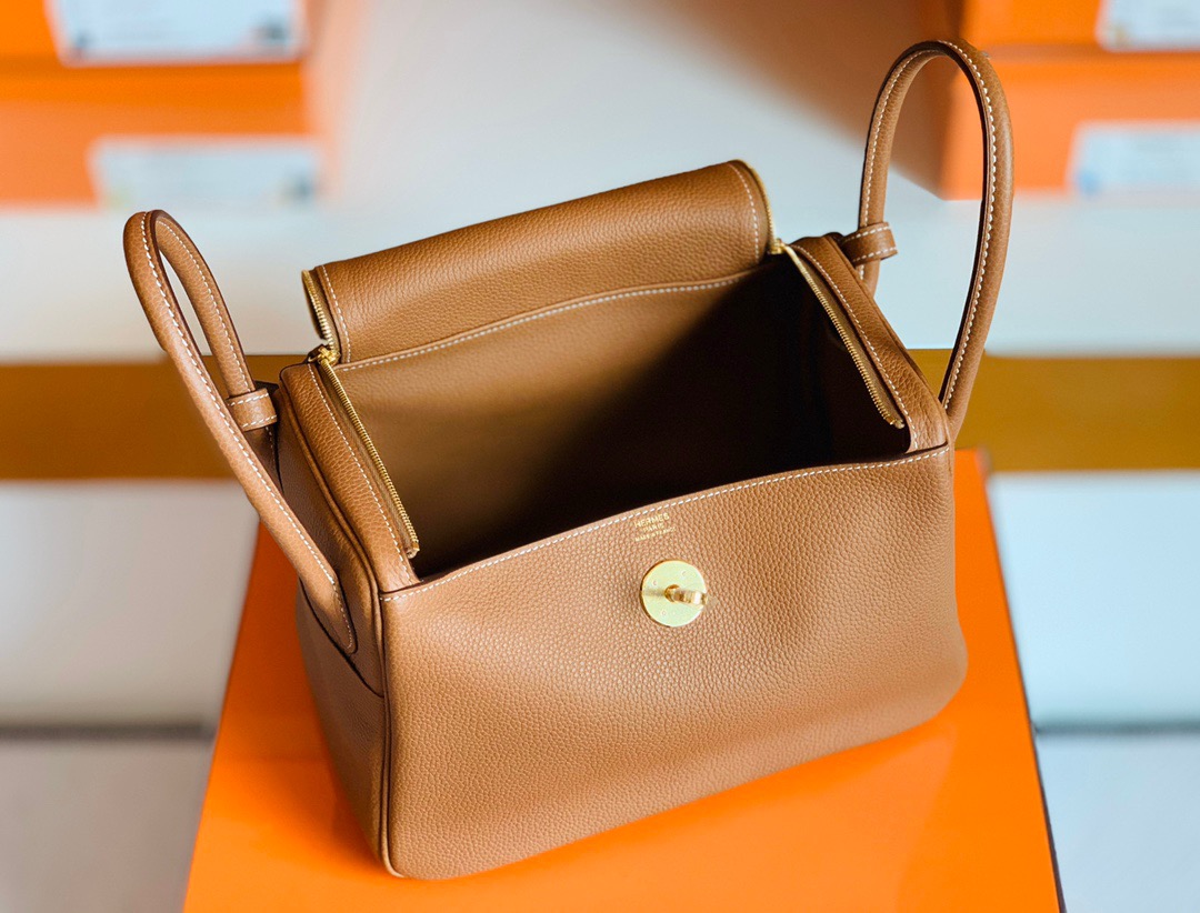 HM LD 30 taurillon Clemence bag CK37 金棕色GOLD 银扣