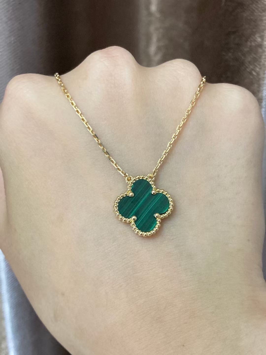 VAN CLEEF & ARPELS PURE ALHAMBRA medium necklace Green color