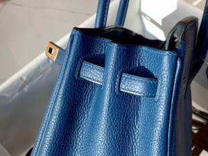 VIP一级品 BK25cm togo 皮 7A Bleu Thalassa 湖海蓝/金扣 手工缝制 臻品鉴赏