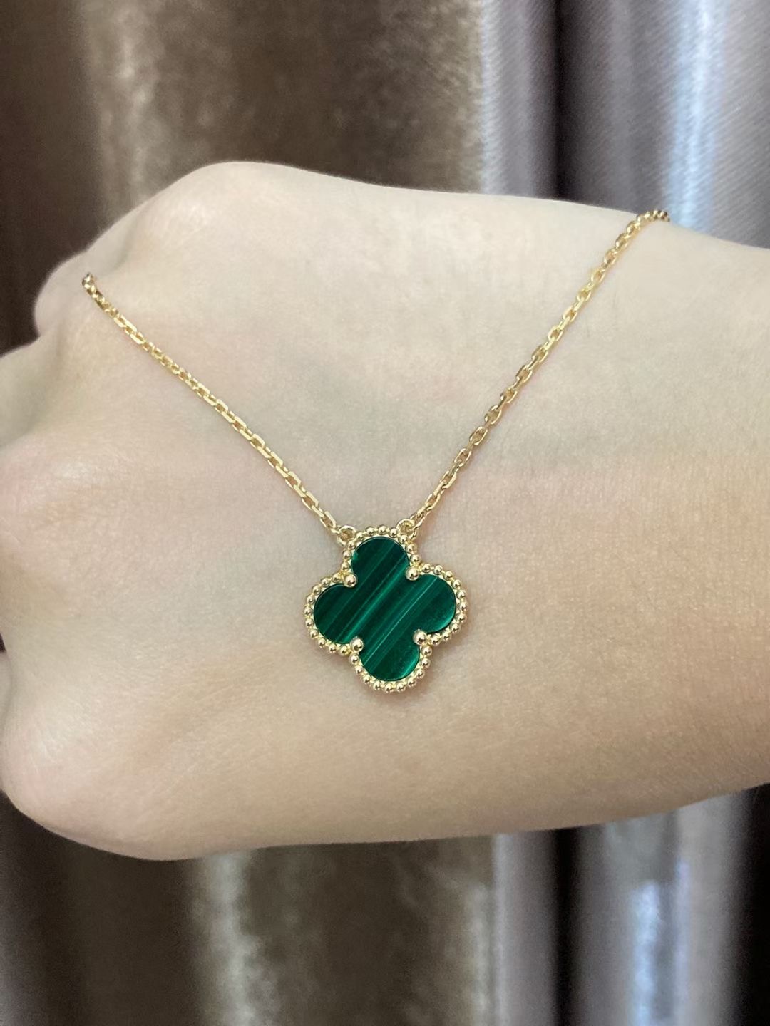 VAN CLEEF & ARPELS PURE ALHAMBRA medium necklace Green color