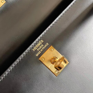 HM kl 25cm black box leather