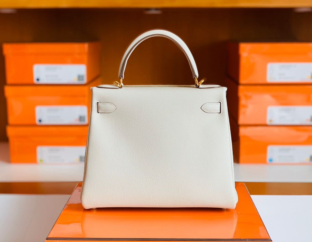 Kuwait HM KL 28cm 10 Craie 奶昔白 Togo leather