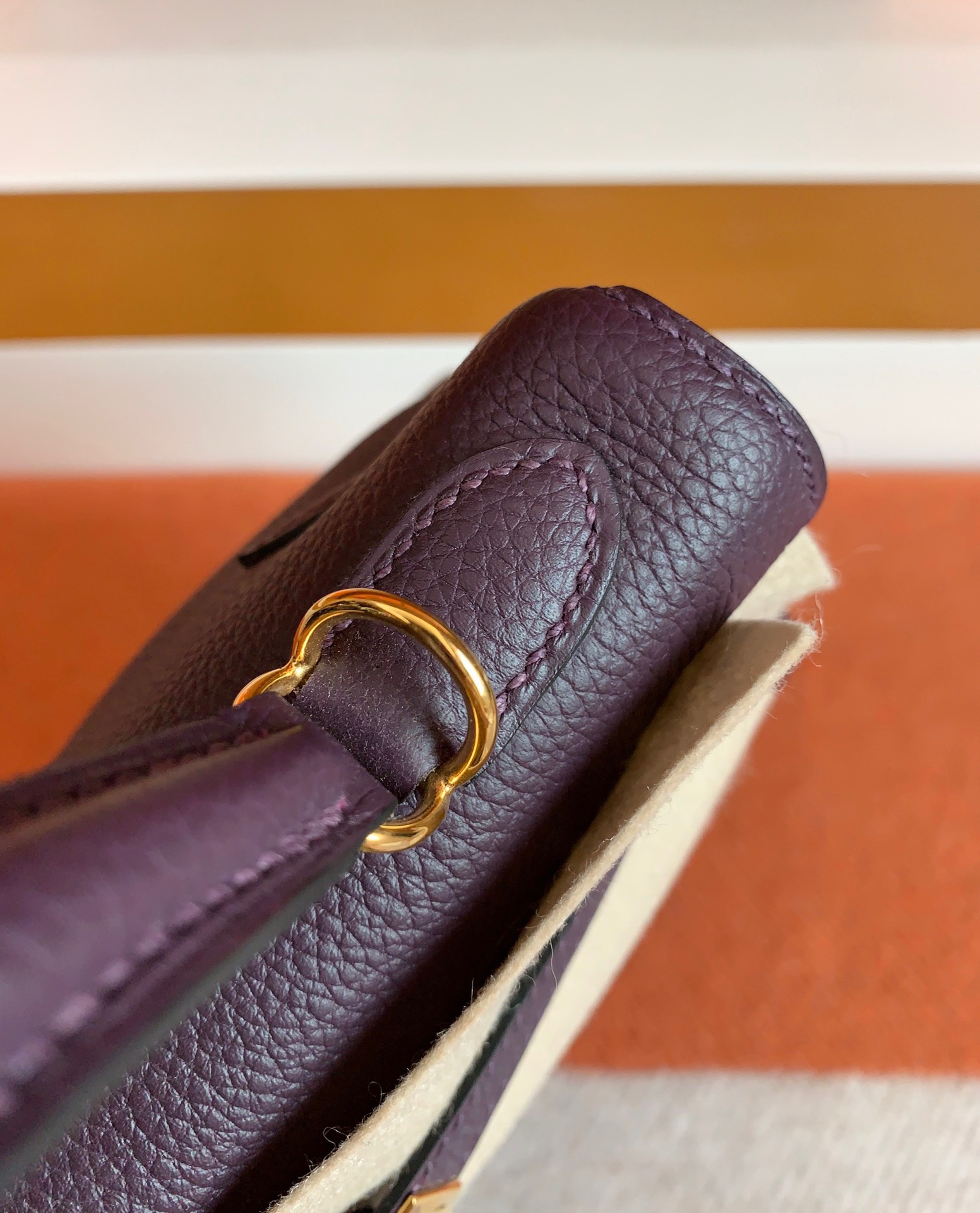 爱马仕Togo小牛皮 HM kl 25cm Togo leather 59 raisin 葡萄紫