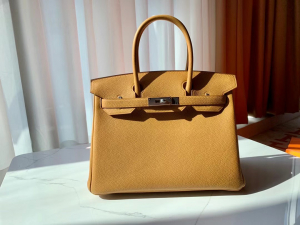 HM Hong Kong VIP一级品： BK 30cm togo皮   4B Biscuit 饼干色🍪/银扣