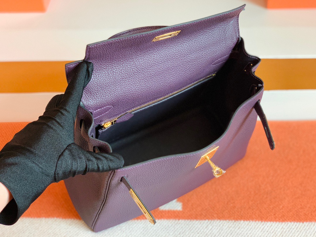 爱马仕Togo小牛皮 HM kl 28cm Togo leather 59 raisin 葡萄紫