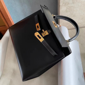 HM kl 25cm black box leather
