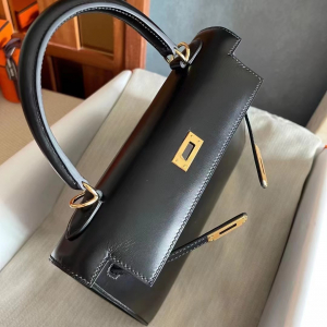 HM kl 25cm black box leather