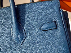 VIP一级品 BK25cm togo 皮 7A Bleu Thalassa 湖海蓝/金扣 手工缝制 臻品鉴赏