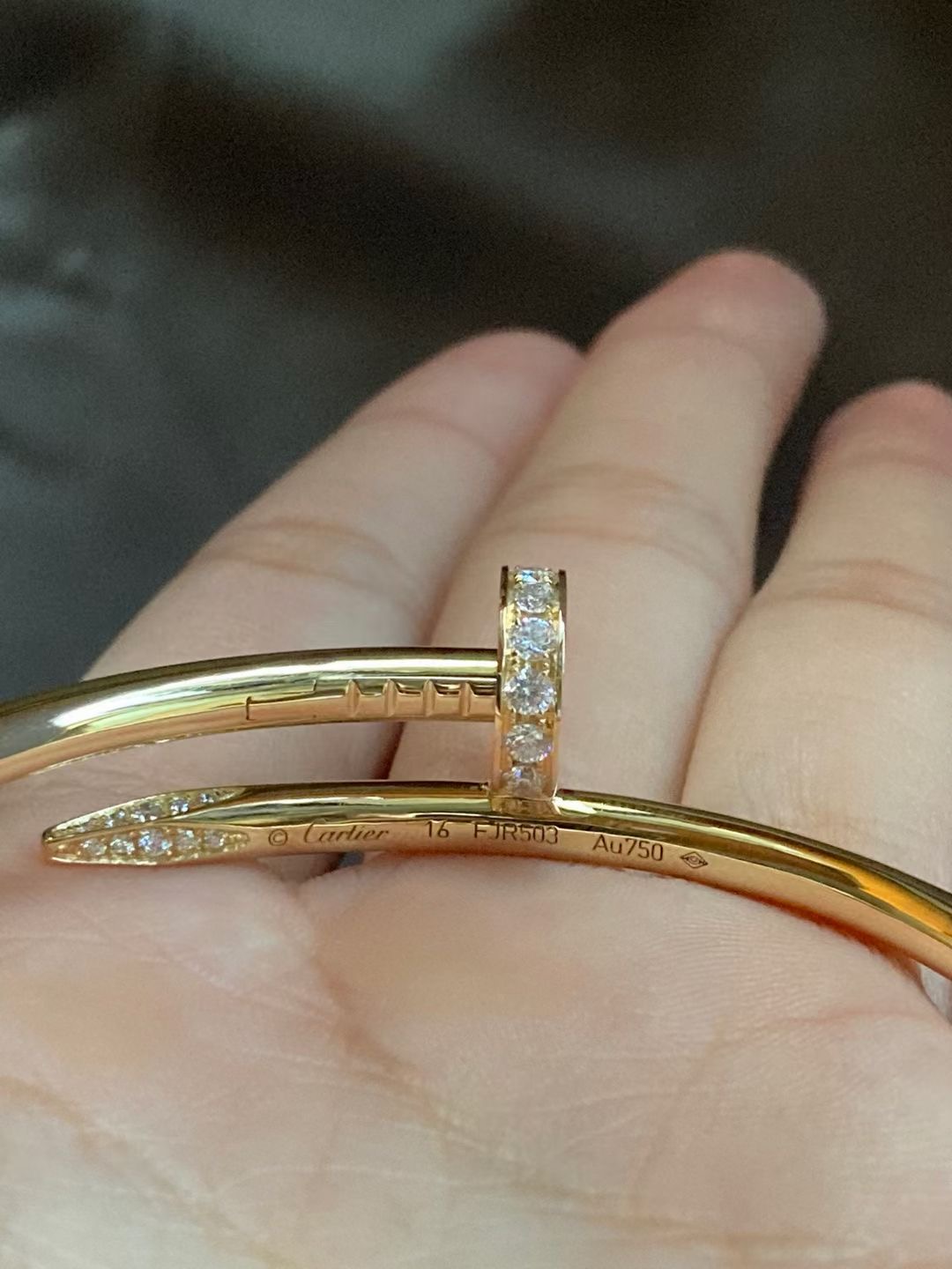 JUSTE UN CLOU BRACELETS gold with diamonds