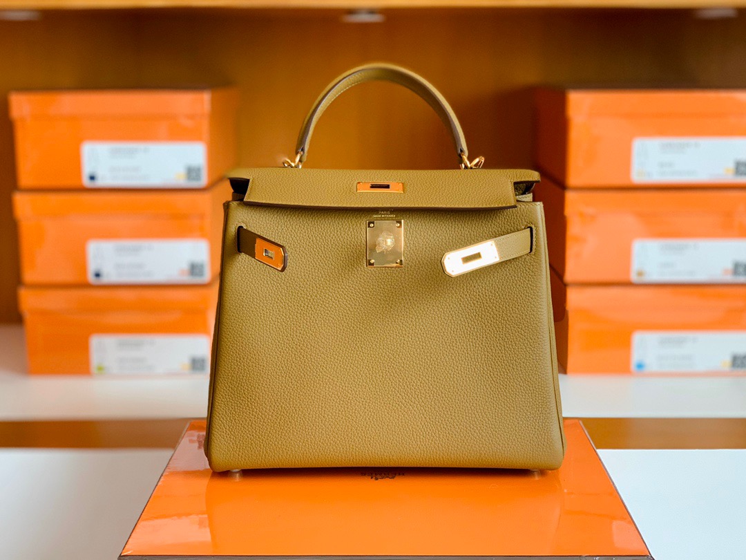 California USA HM KL 28cm Handbag Togo U8 Bronze 金铜色
