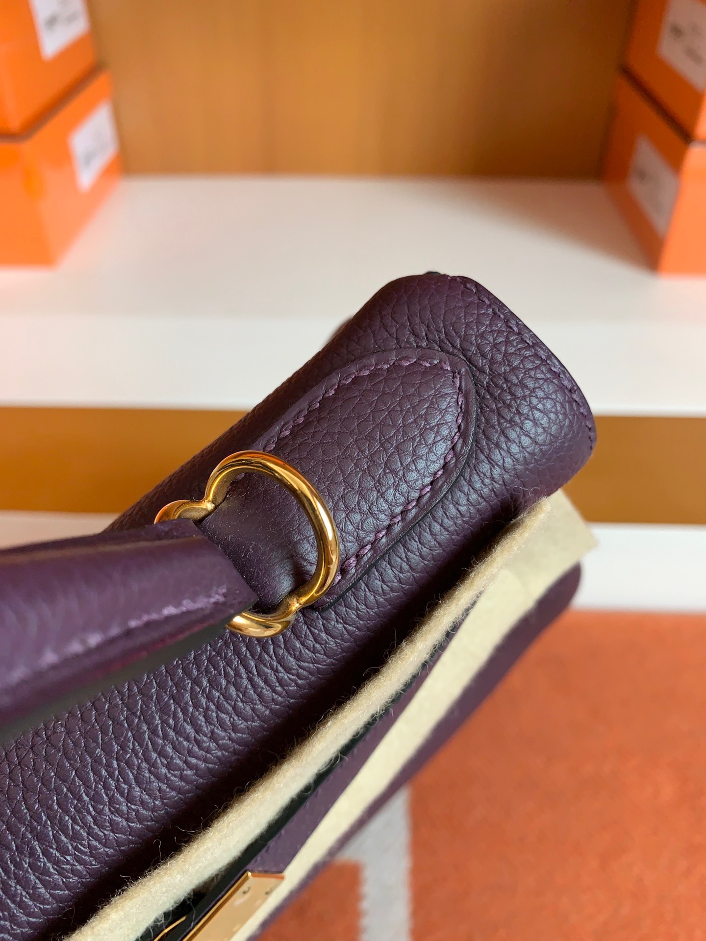 爱马仕Togo小牛皮 HM kl 28cm Togo leather 59 raisin 葡萄紫