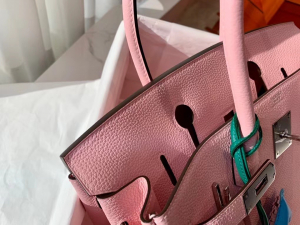 VIP一级品 BK 30cm togo 皮 3Q粉 rose sakura /金扣 手工缝制 臻品鉴赏