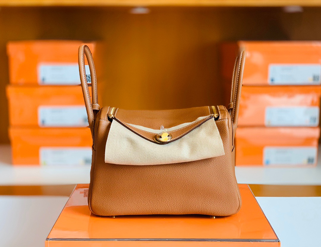HM LD 30 taurillon Clemence bag CK37 金棕色GOLD 银扣
