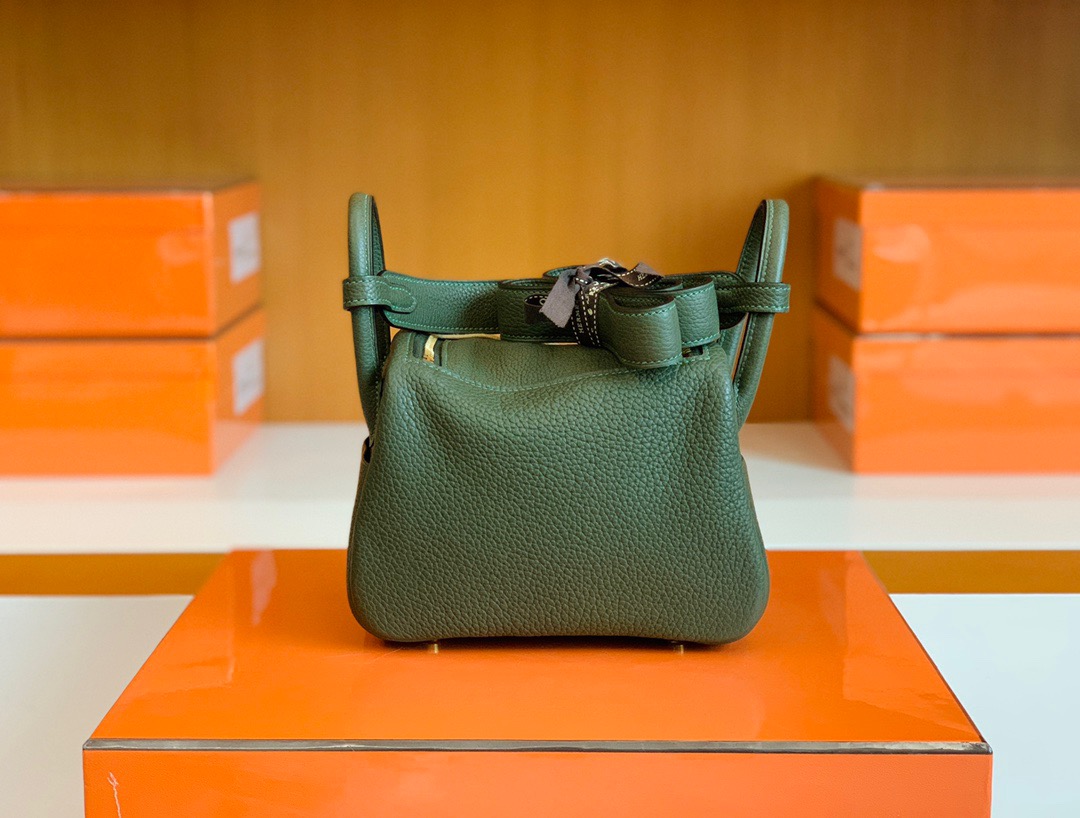 HM琳迪包LD Mini Bag V6 丛林绿 TC taurillon Clemence全手工蜜蜡线缝制