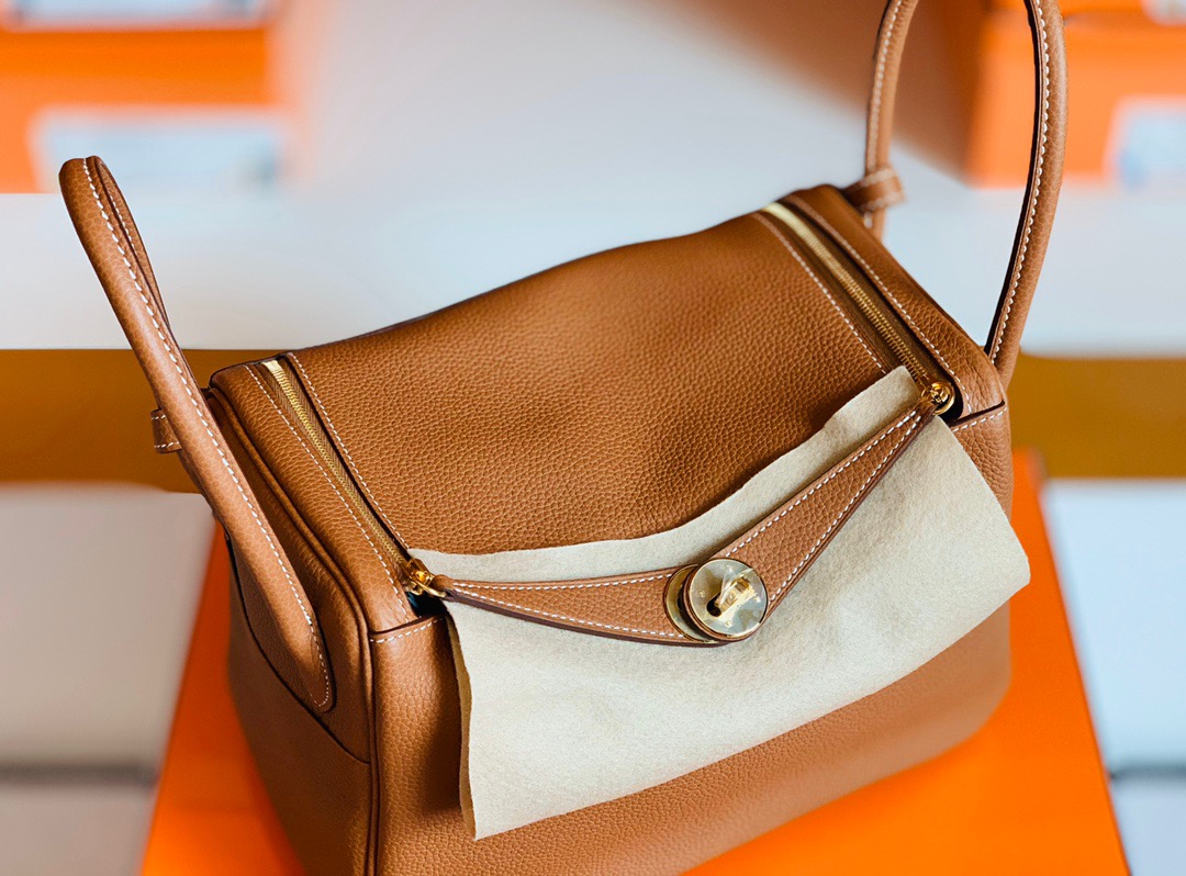 HM LD 30 taurillon Clemence bag CK37 金棕色GOLD 银扣