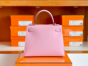 Hong Kong Bags HM kl 仙女包KL 28cm X9锦葵紫 MauvsSyleestre，新粉色，Epsom皮 银扣！