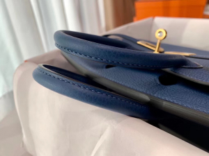 VIP一级品 BK25cm togo 皮 7A Bleu Thalassa 湖海蓝/金扣 手工缝制 臻品鉴赏