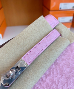 HM kl pochette 现货 Minikl 一代 22cm晚宴包 X9 锦葵紫 Epsom皮 银扣❤