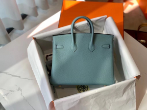 Expo Dubai 2020 HM VIP一级品 BK25cm togo 皮 7G bleu ciel 天青色/金扣