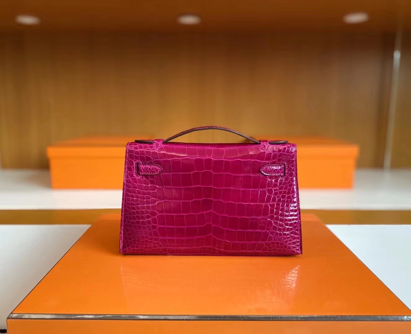 Expo 2020 Dubai HM mini kl pochette 一代 j5天方夜谭紫 rose sheherazade 亮面鳄鱼