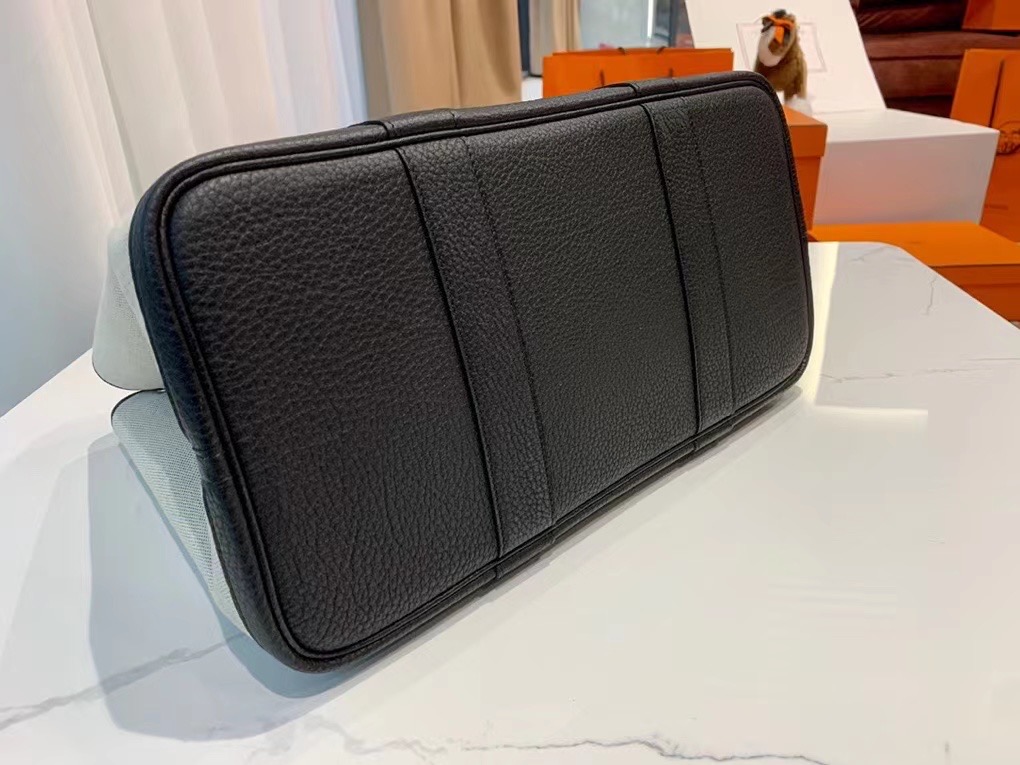 VIP一级品 Garden party 36cm 黑色拼帆布  代购级别品质