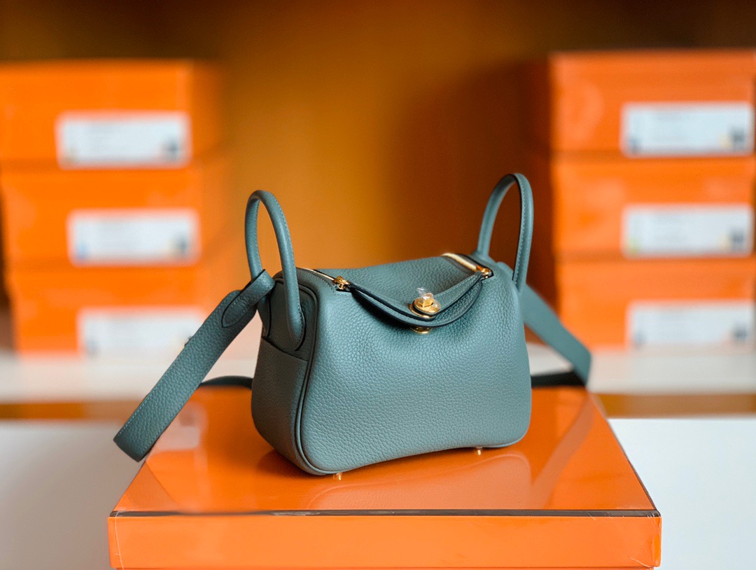 Canada HM Mini LD Handbag 19cm Clemence cc63 vert amande 杏綠色