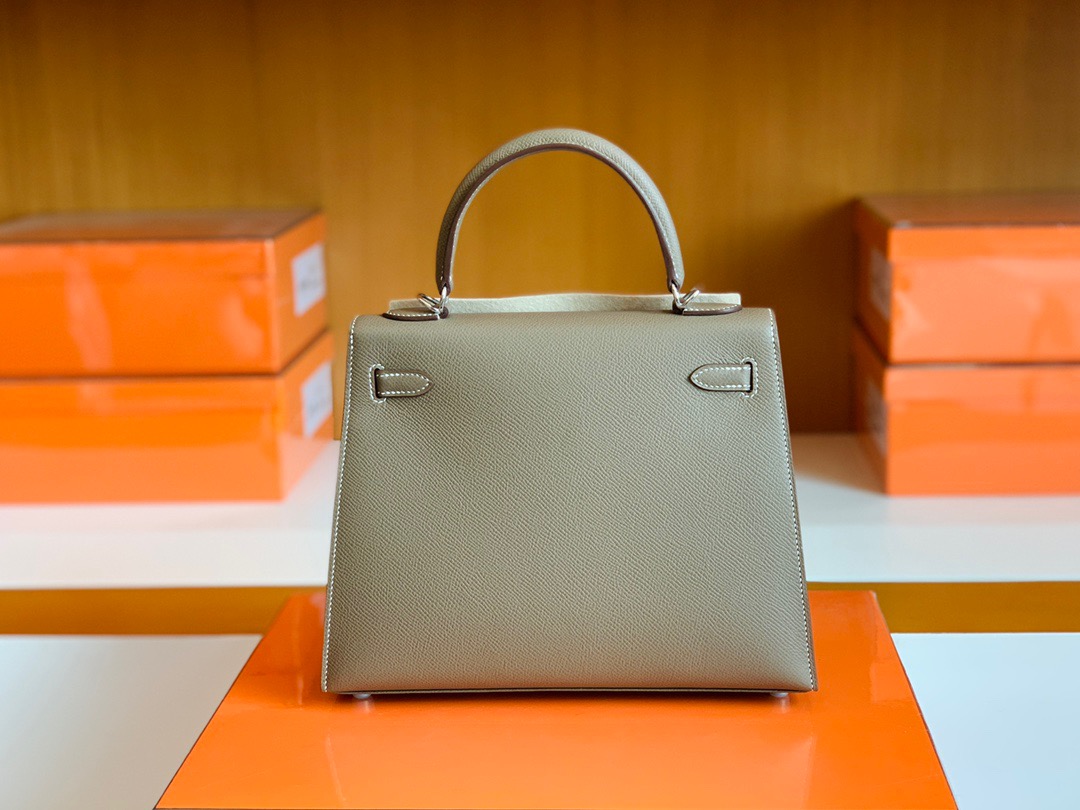 Kuwait shop HM KL25cm 大象灰 Etoupe Epsom皮 银扣 Y刻