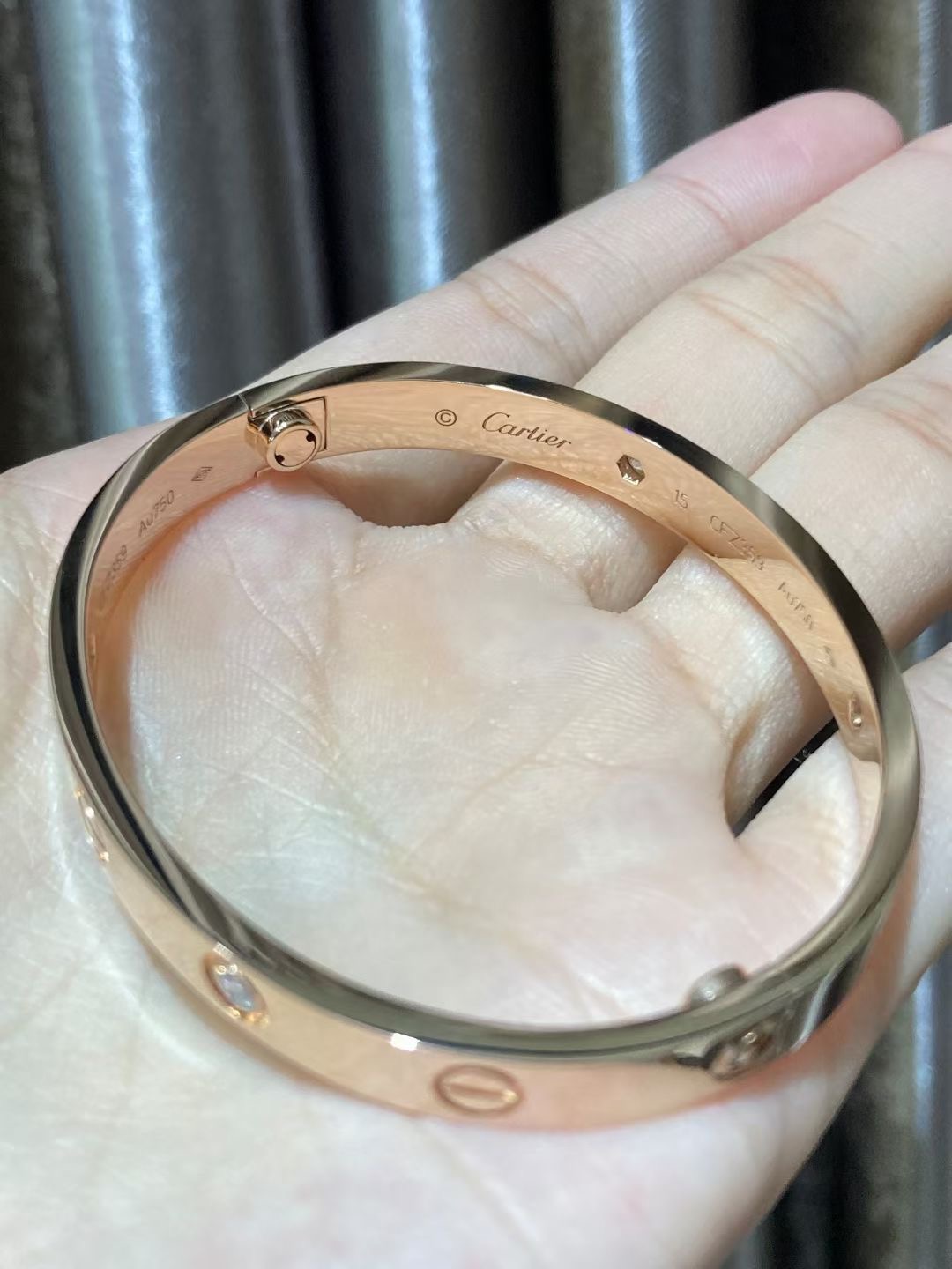 C Love Customer orders shipped with the wide version of four diamond bracelet