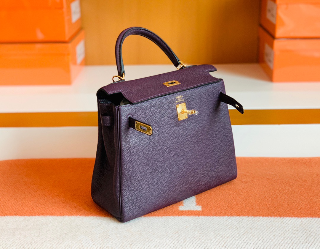 爱马仕Togo小牛皮 HM kl 25cm Togo leather 59 raisin 葡萄紫