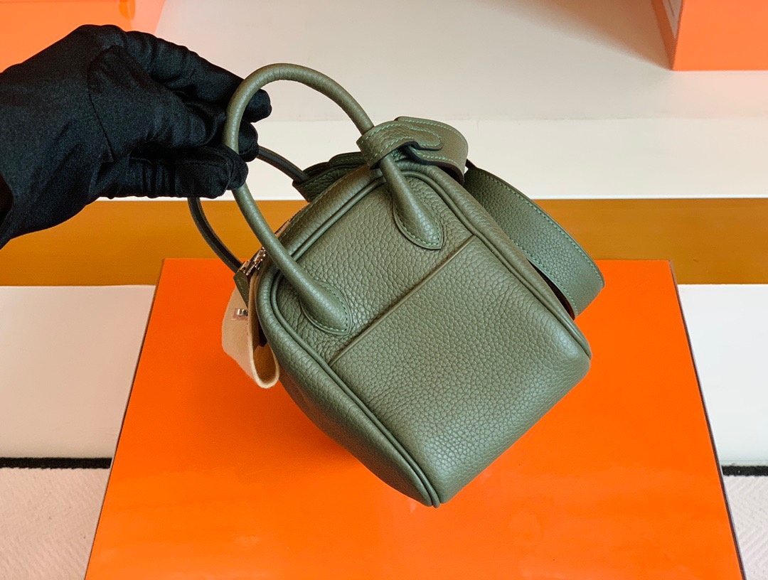HM琳迪包LD Mini Bag V6 丛林绿 TC taurillon Clemence全手工蜜蜡线缝制