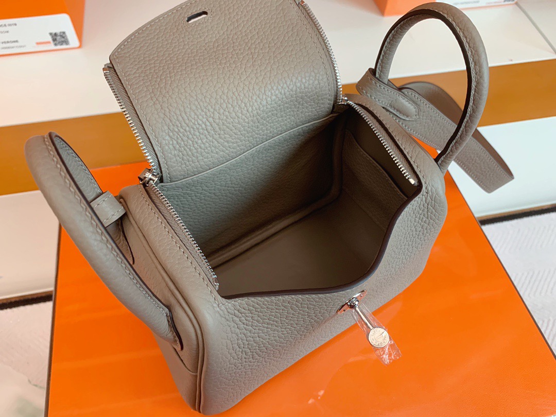 mini LD 20cm m8沥青灰 新斑鸠灰gris asphalte Togo皮 银扣出现货