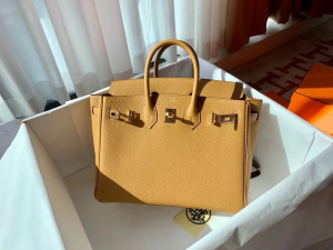 HM Hong Kong VIP一级品： BK 25cm togo皮   4B Biscuit 饼干色🍪/金扣