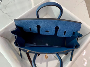 VIP一级品 BK25cm togo 皮 7A Bleu Thalassa 湖海蓝/金扣 手工缝制 臻品鉴赏