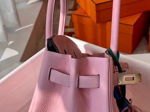 VIP一级品 BK 30cm togo 皮 3Q粉 rose sakura /金扣 手工缝制 臻品鉴赏