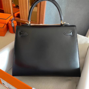 HM kl 25cm black box leather