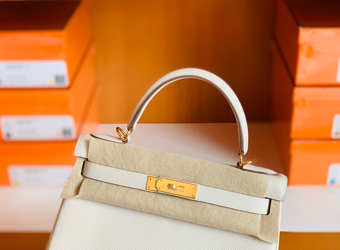 Kuwait HM KL 28cm 10 Craie 奶昔白 Togo leather