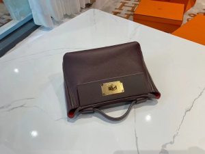 Kuwait 2022 hm mini24-24 evercolor拼swift皮 57 Bordeauc波尔多酒红/金扣-HaiLaBags Kuwait 2022 hm mini24-24 evercolor拼swift皮 57 Bordeauc波尔多酒红/金扣