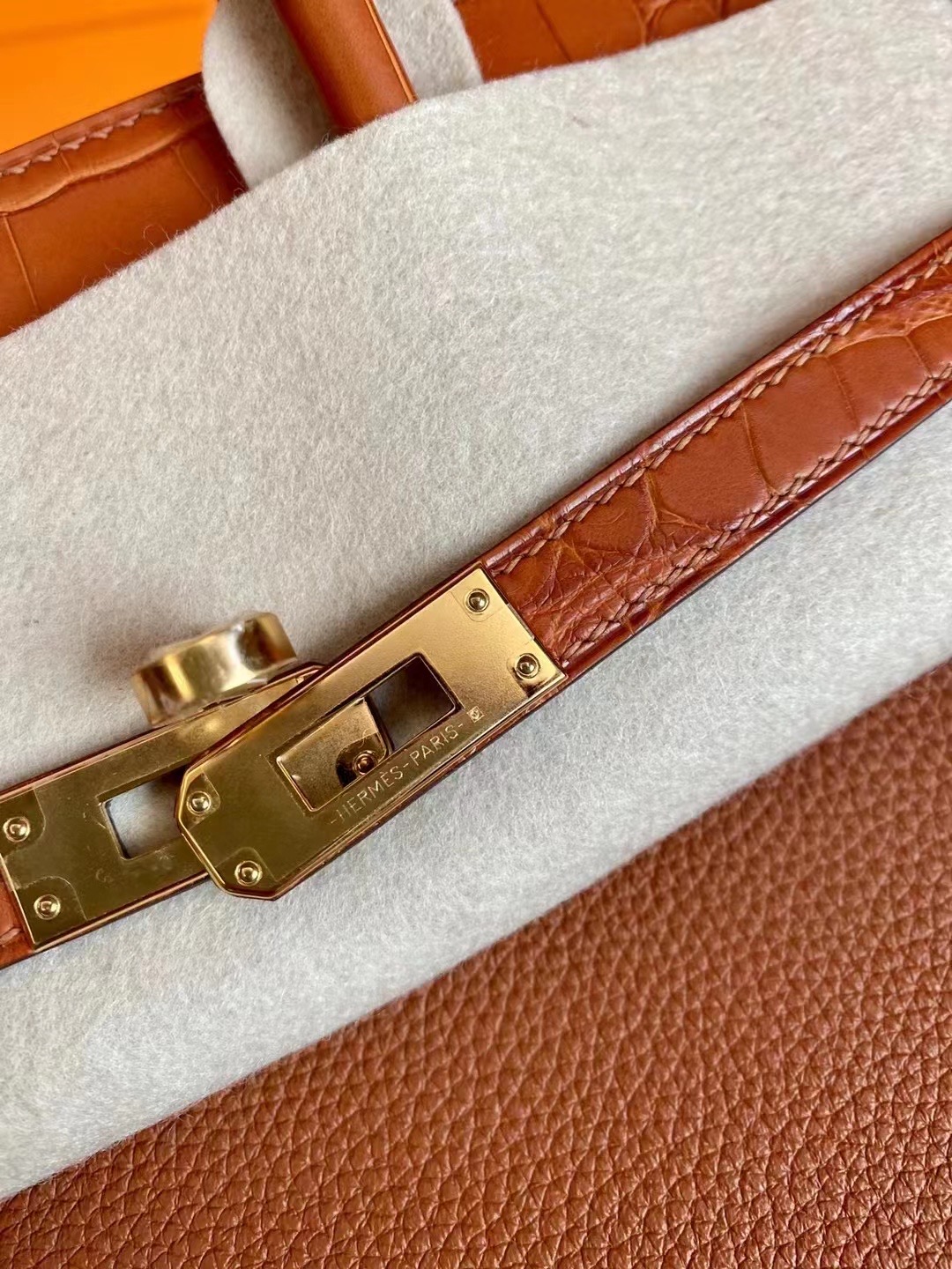 Britain HM BK 25cm Touch Togo CK37 Gold 拼 CK37 Gold 美洲鳄鱼