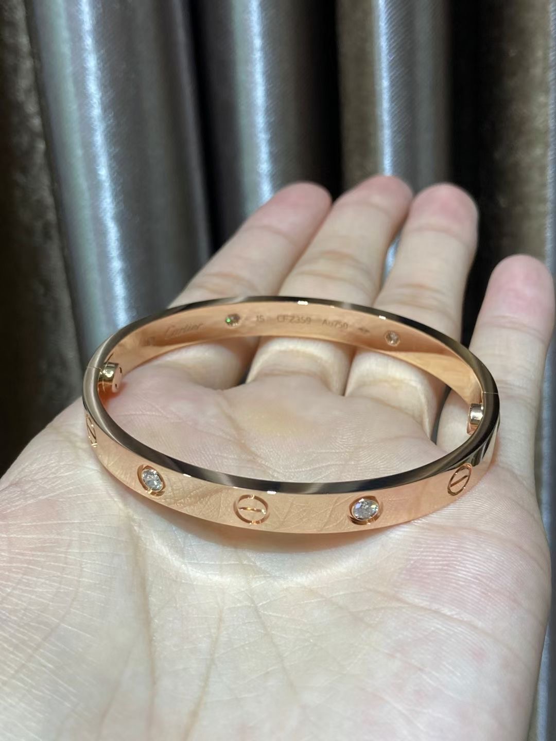 C Love Customer orders shipped with the wide version of four diamond bracelet