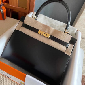 HM kl 25cm black box leather