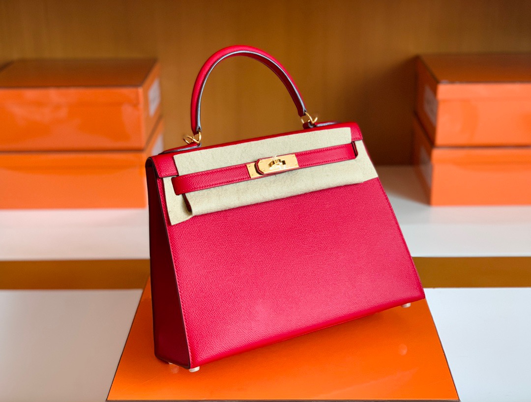 Saudi Arabia HM KL 28cm Q5 Rose casaque 国旗红 原厂Epsom 金扣