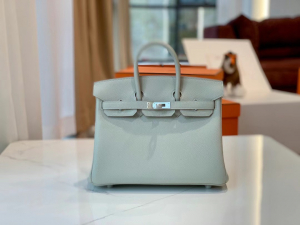 VIP一级品 BK25cm togo 皮 80 Gray Perle珍珠灰/金扣 手工缝制 臻品鉴赏