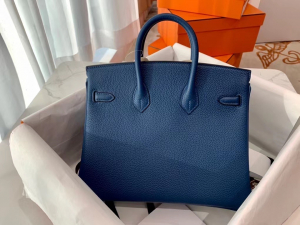 VIP一级品 BK25cm togo 皮 7A Bleu Thalassa 湖海蓝/金扣 手工缝制 臻品鉴赏