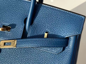 VIP一级品 BK25cm togo 皮 7A Bleu Thalassa 湖海蓝/金扣 手工缝制 臻品鉴赏