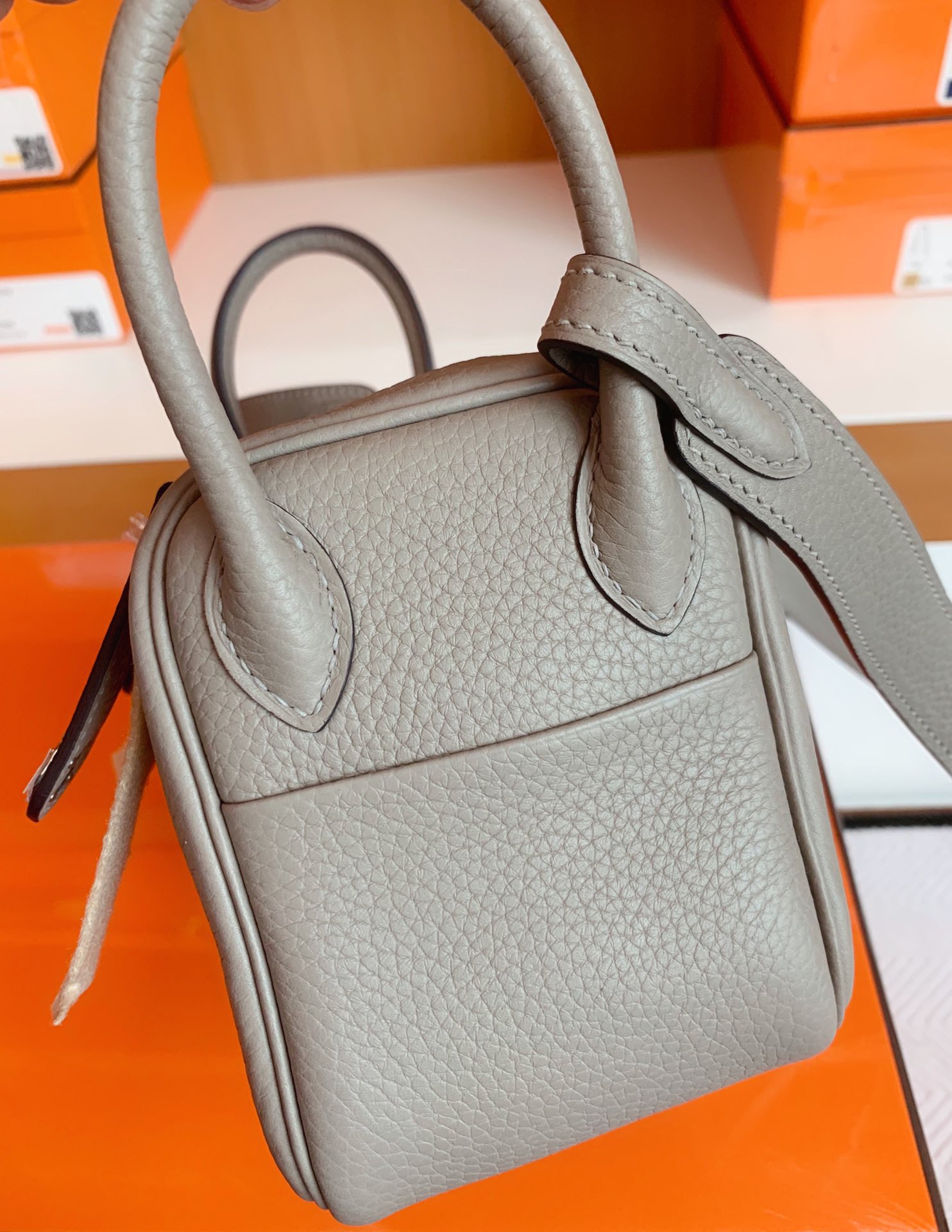mini LD 20cm m8沥青灰 新斑鸠灰gris asphalte Togo皮 银扣出现货