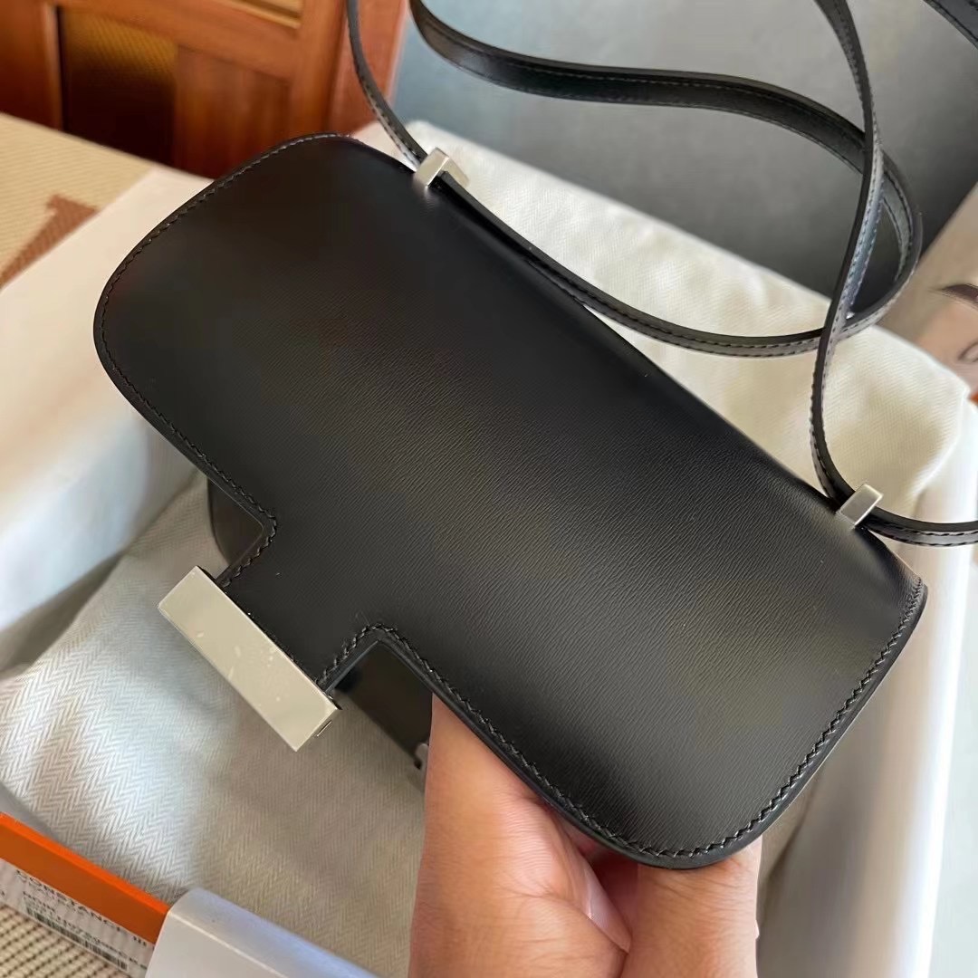 Qatar Al Jumaliyah HM Constance 18cm Box calfskin CC89 Noir PHW