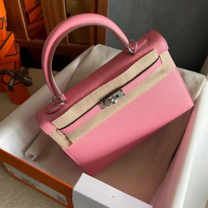 爱马仕包包价格 HM KL Bag 25 Epsom皮1Q奶昔粉Rose Confetti