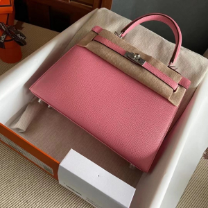 爱马仕包包价格 HM KL Bag 25 Epsom皮1Q奶昔粉Rose Confetti