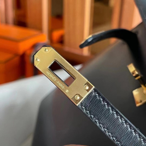 HM kl 25cm black box leather