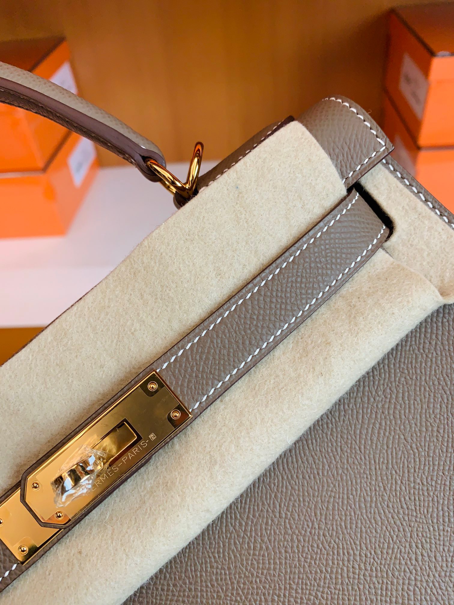 Dubai shop Qatar Doha HM KL 28cm Epsom 18 Etoupe 大象灰